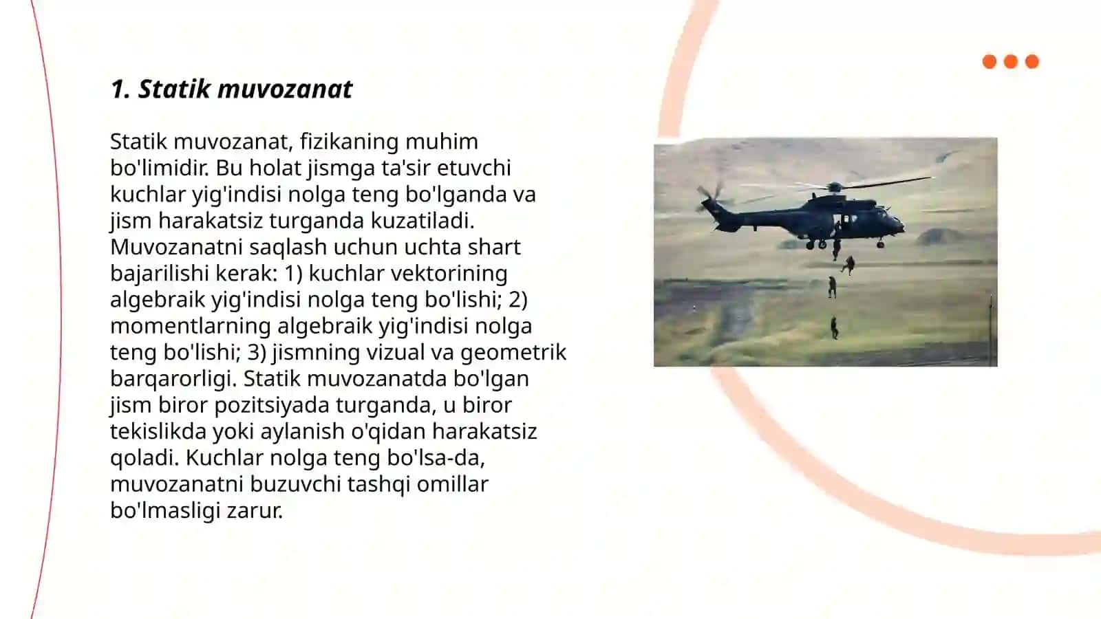 Statik muvozanat 3