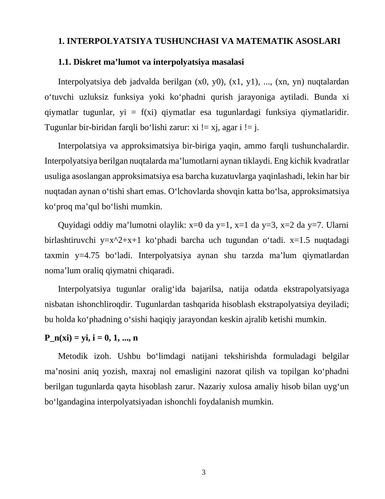 LAGRANJ INTERPOLYATSION KO‘PHADI 3