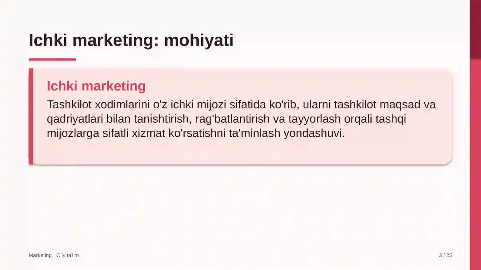 yo'l qurilishida ichki marketing 5525 3