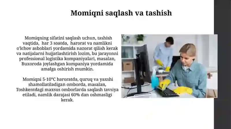 Momiq Tozalash Texnologik Jarayoni 3