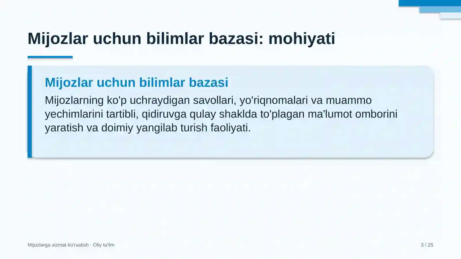 veterinariya xizmatida mijozlar uchun bilimlar bazasini yaratish 9276 3