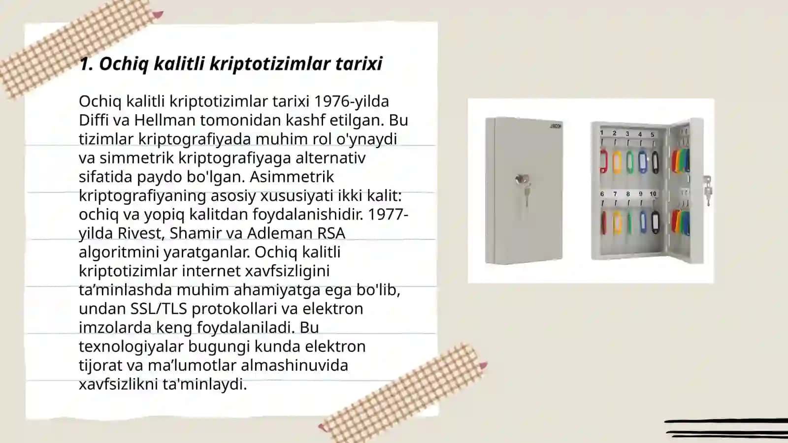 Ochiq kalitli kriptotizimlar 3