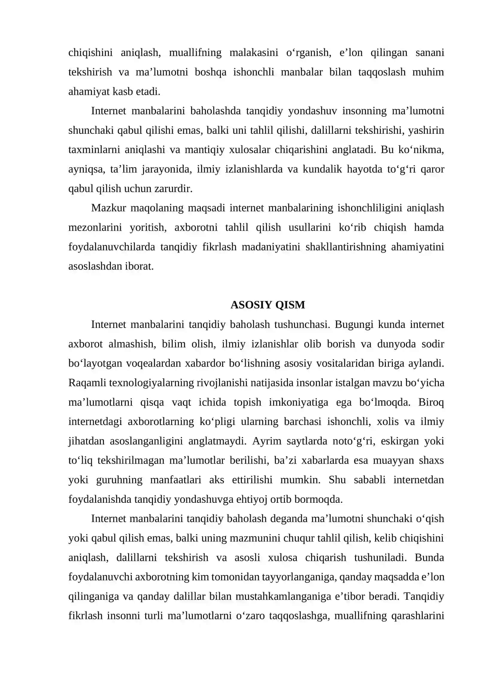 INTERNET MANBALARINI BAHOLASHDA TANQIDIY YONDASHUV 3