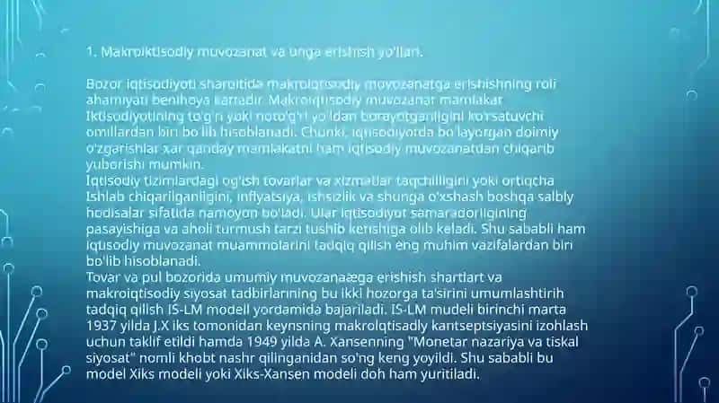 IS LM MODELIDA BUJJET SOLIQ VA PUL KREDET SIYOSTI 3