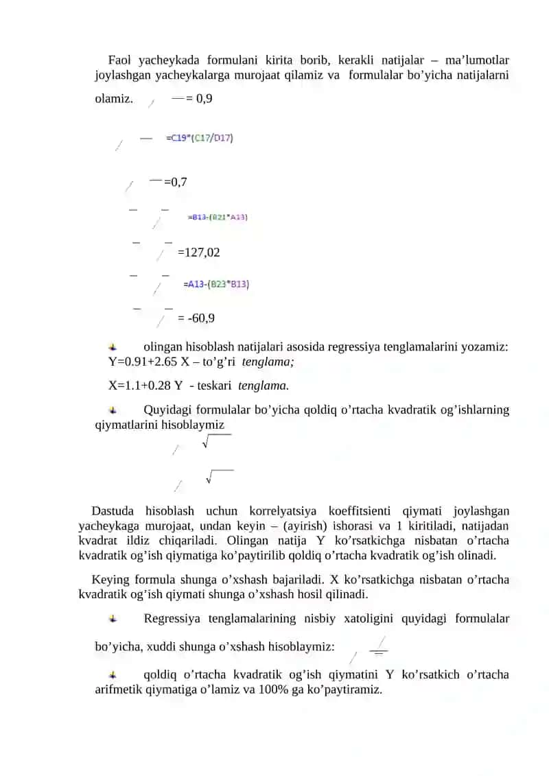 MA’RUZA. REGRESSION TAHLIL 3