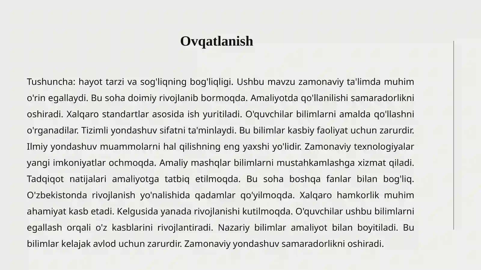 Hayot Tarzi va Salomatlik 3