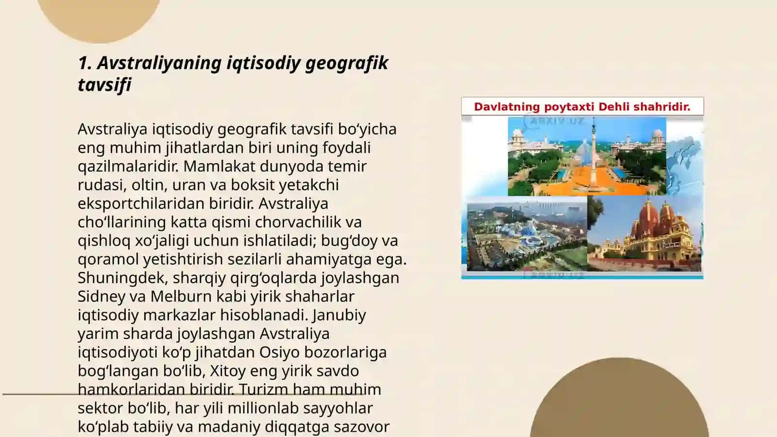 Avstraliya va Okeaniya davlatlariga iqtisodiy geografik tavsif 3