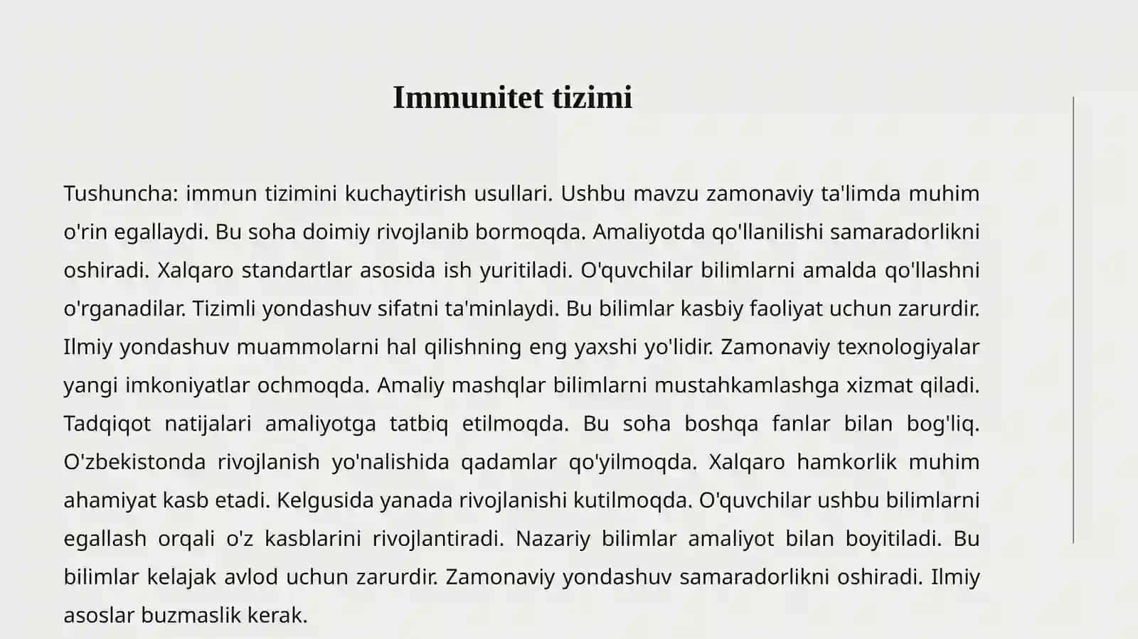 IMMUNITET MUSTAHLAMLASH 3