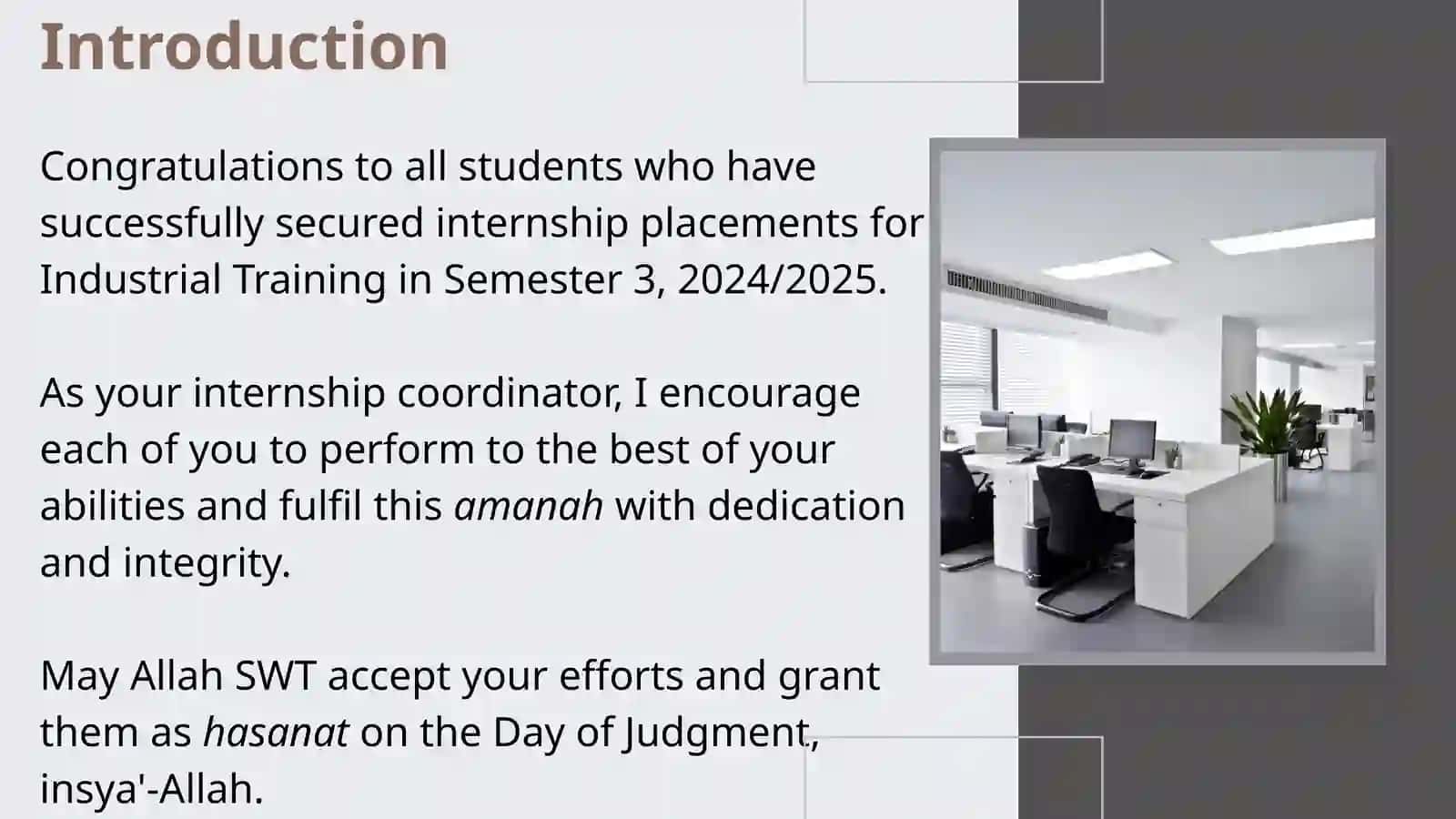 Industrial Training Program 3