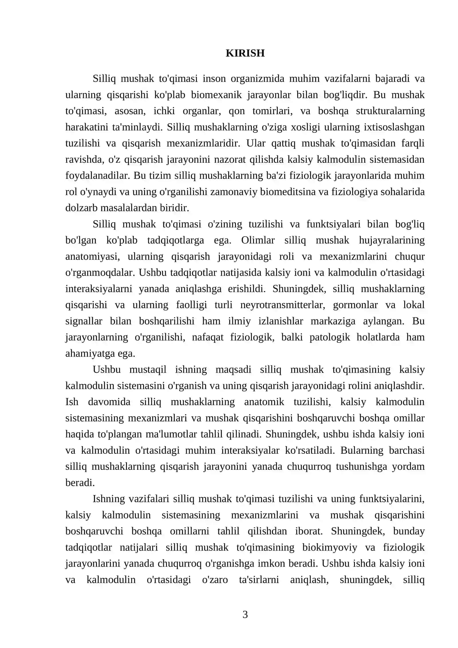 Silliq mushak toʻqimasi, kalsiy kalmodulin sistemasi orqali qisqarish 3