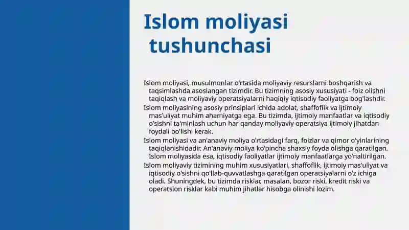 Islom moliyasidagi risklarning turlari 3