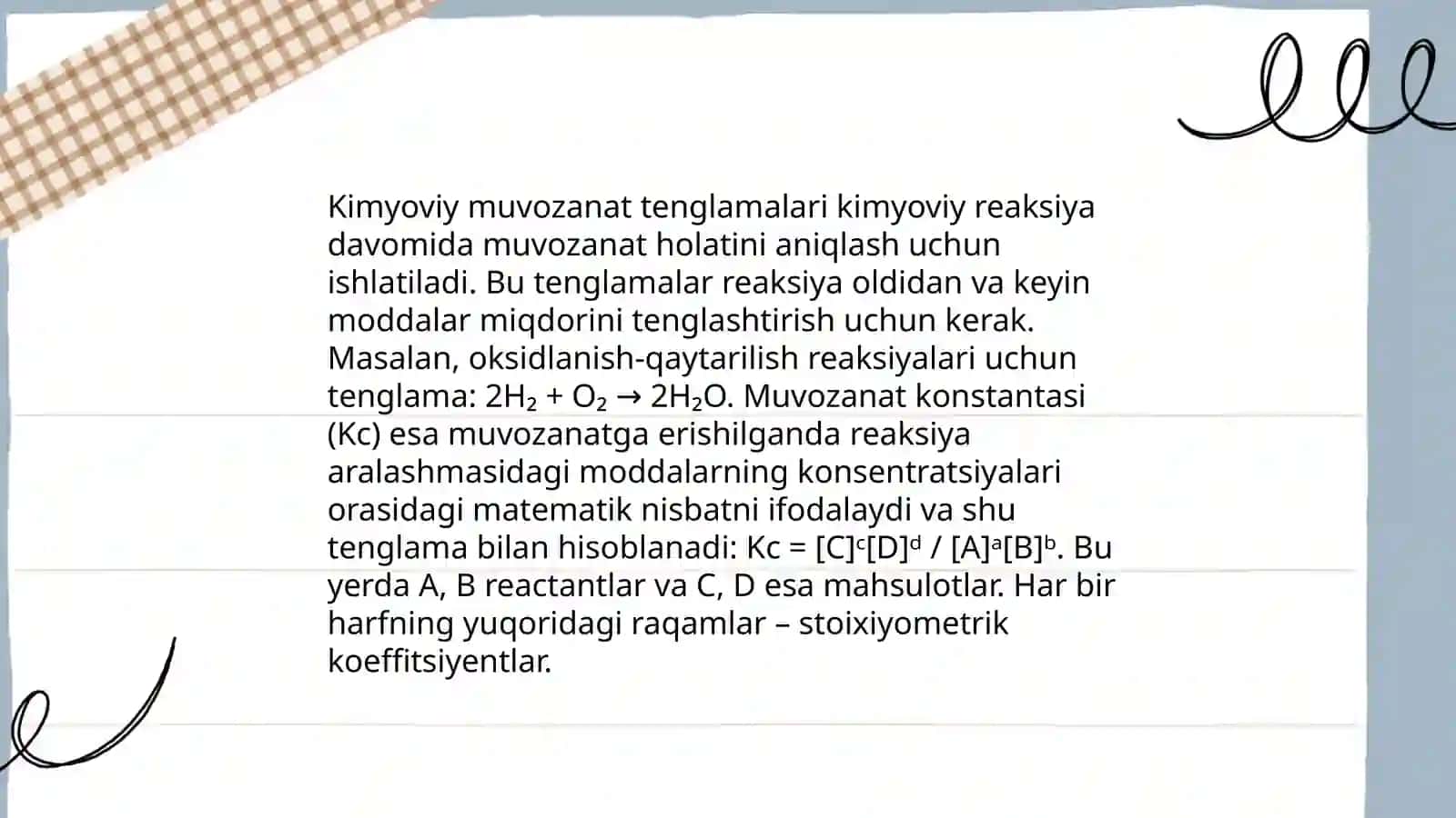 Kimyoviy muvozanat bilan bogʻliq masalalarni yechishda matematik usullardan foydalanish 3