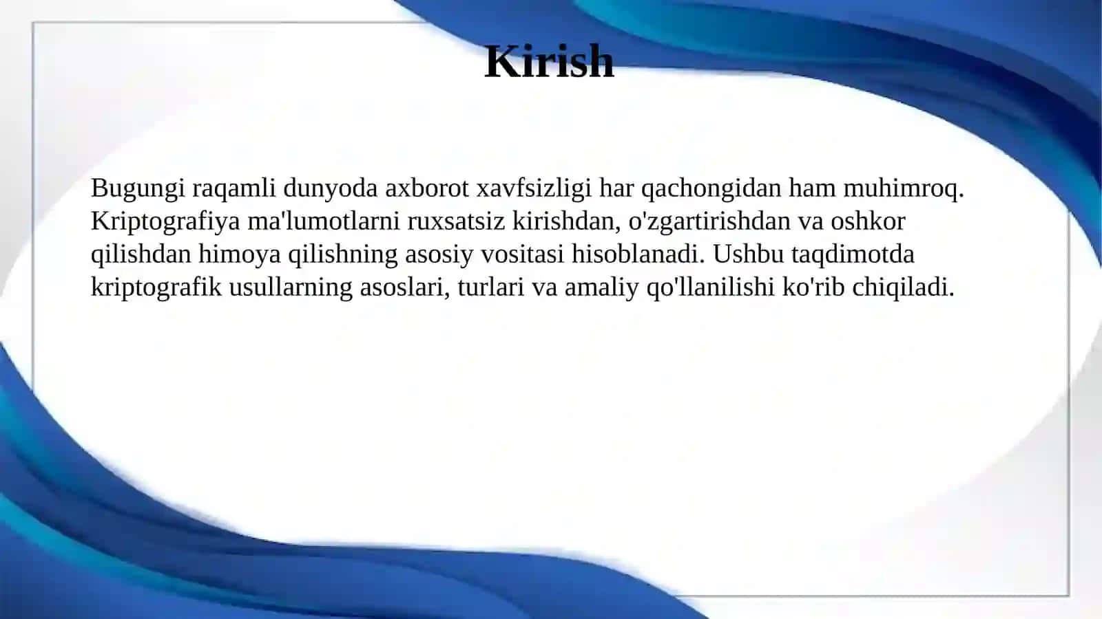 Axborotni himoyalashning riptografik usuli 3