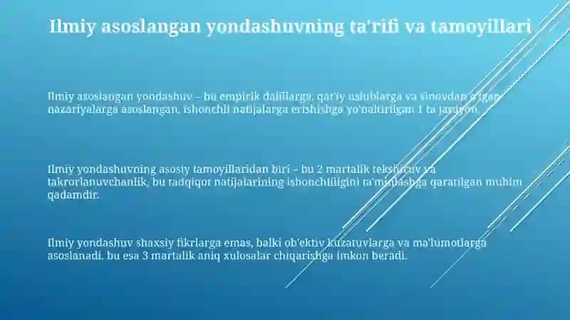 Ilmiy yondashuvning asoslari 3