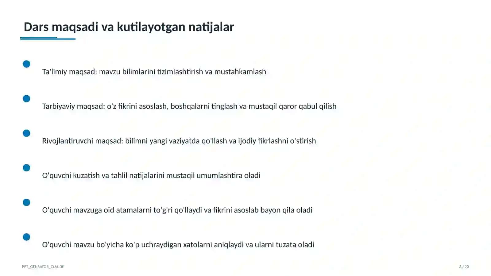 Huquq va iqtisodiyot asoslari (9–11) — o'qituvchilar uchun 3