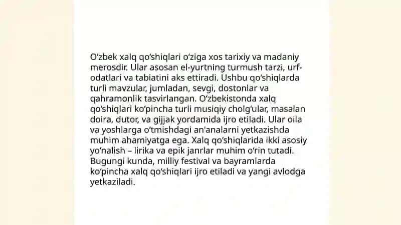 O'zbek xalq qo'shiqlari 3