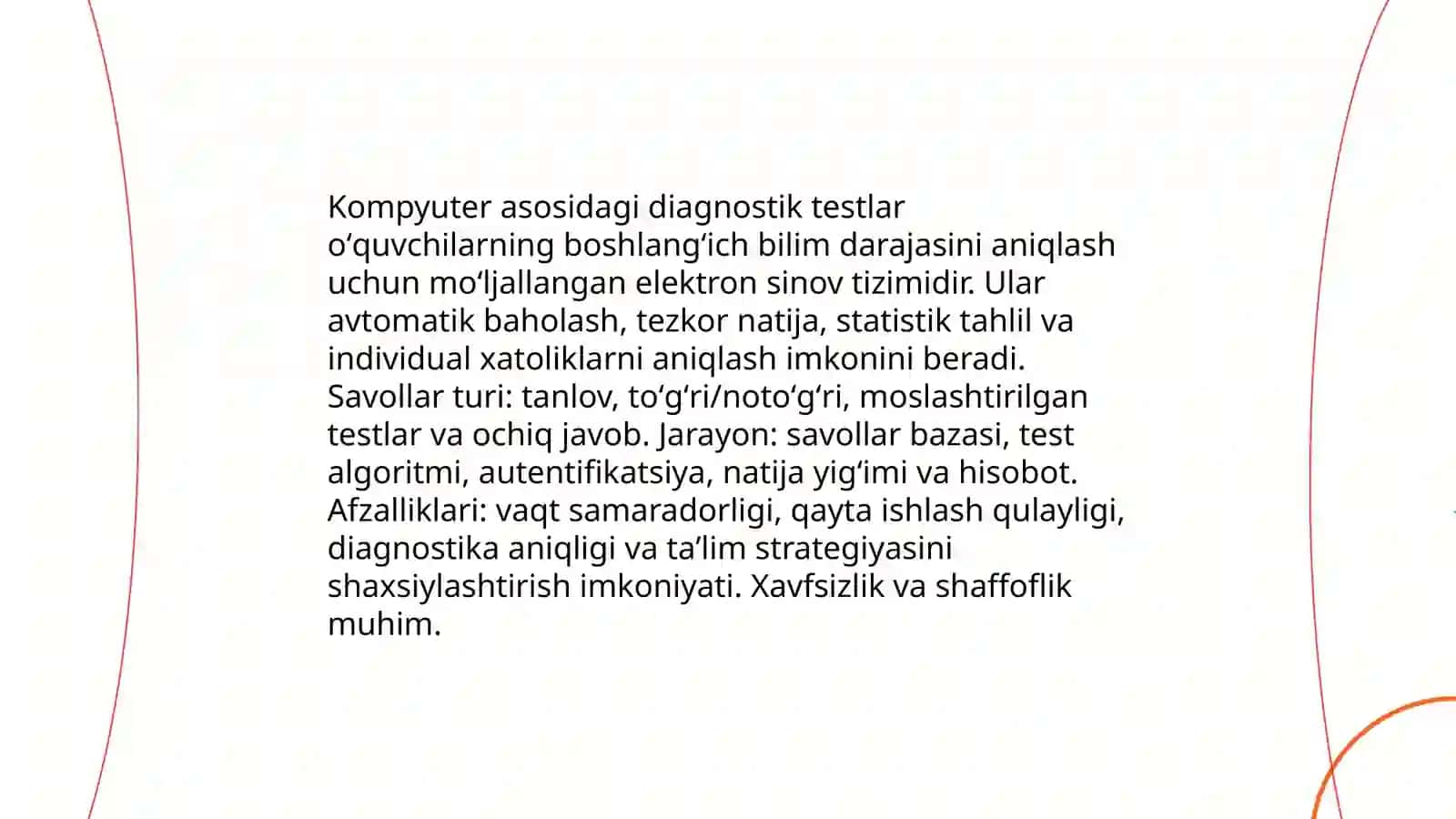 Kompyuter texnologiyalari asosidagi o'quvchilar bilimni nazorat qilish 3