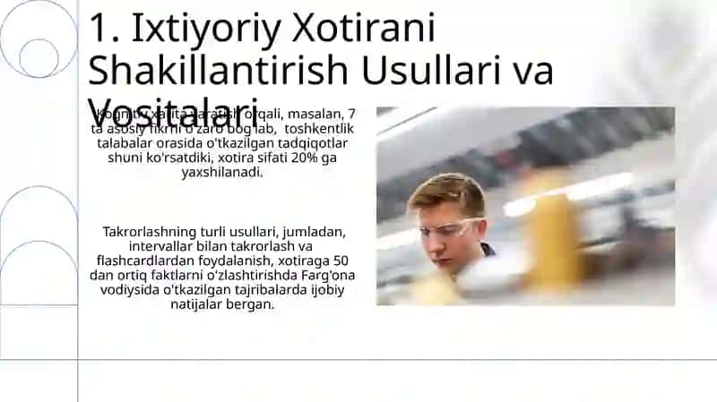 Ixtiyoriy xotirani shakllantirishning usul va vosiytalari 3
