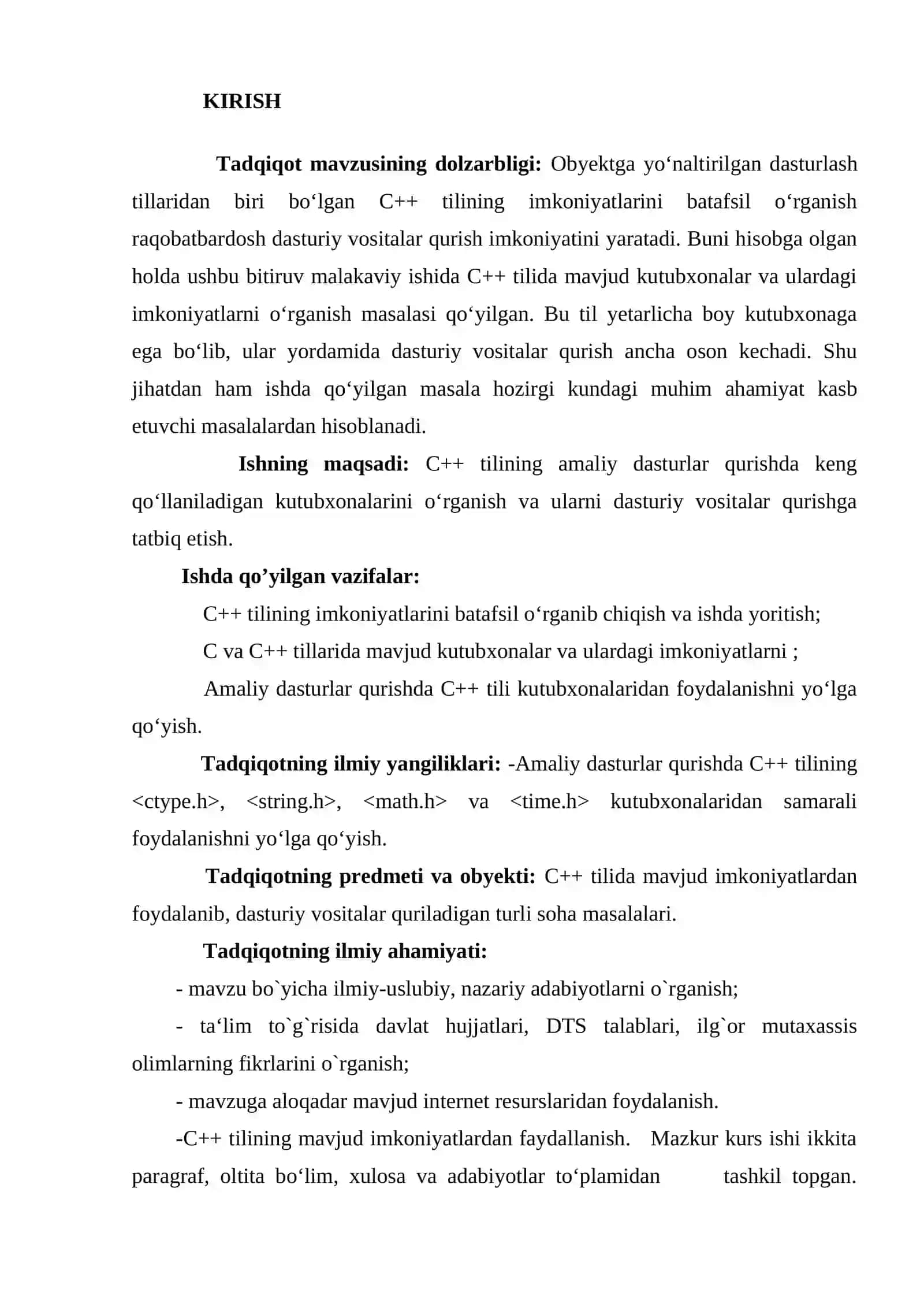CC++ TILIDA AMALLAR VA QIYNATLARINI BAJARISH OPERATORI 3
