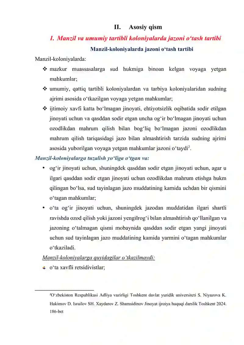 Koloniya va turmalarda jazoni o‘tash 3