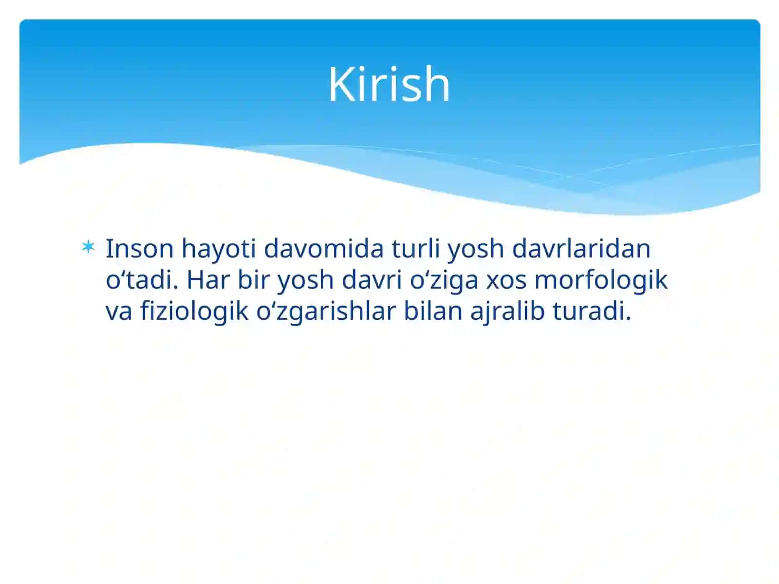 Yosh davrlar 3
