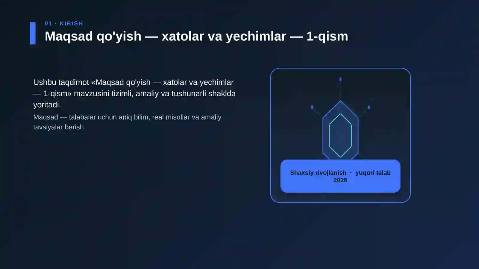 Maqsad qo'yish — xatolar va yechimlar — 1-qism 3