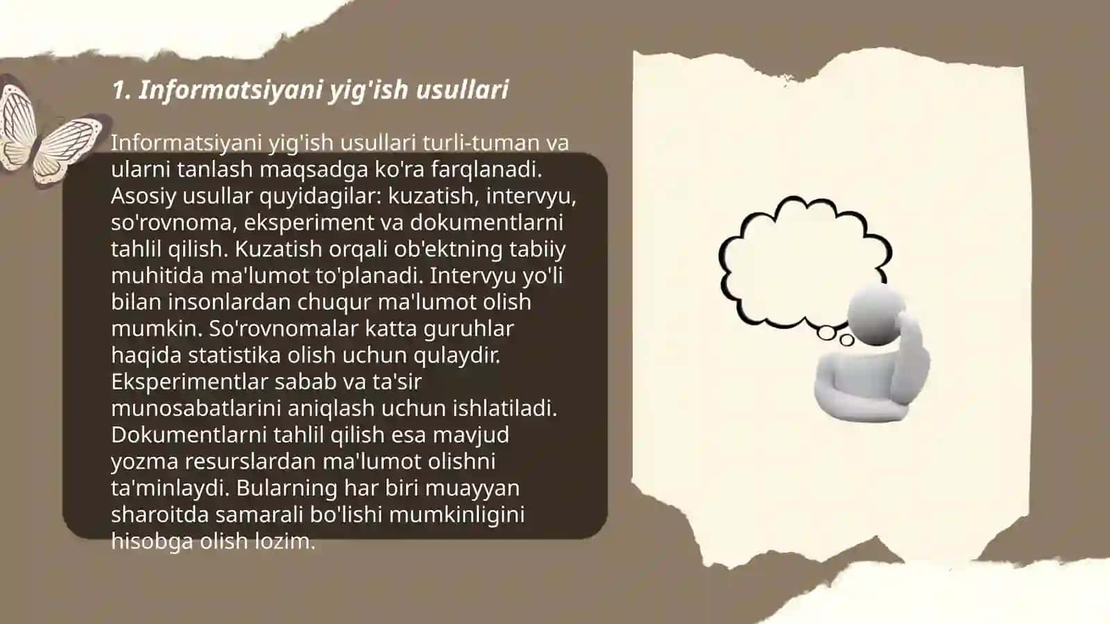 Informatsiyani yig'ish usullari 3