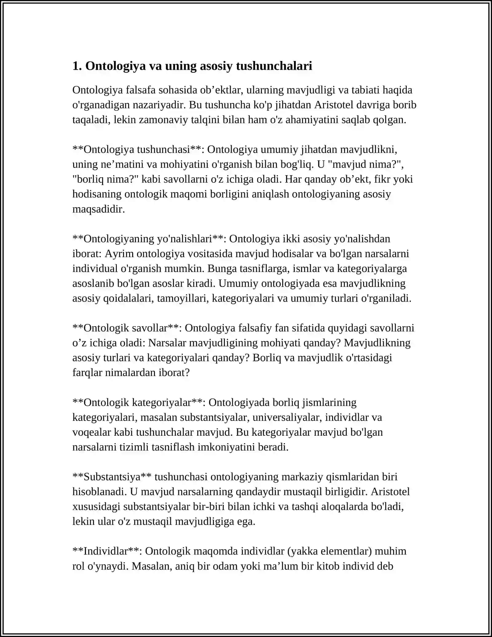 NOKLASSIK ONTOLOGIYANING YOʻNALISHLARI VA MOHIYATI 3