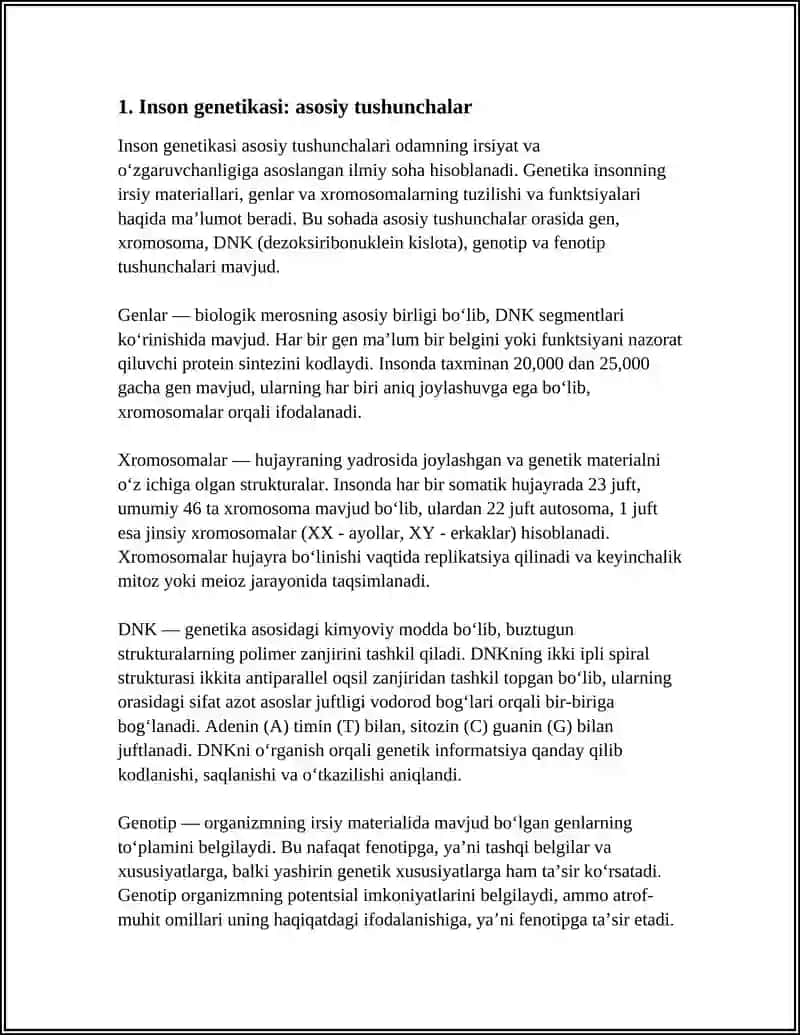 ODAM GENETIKASI VA TIBBIY GENITIKA 3