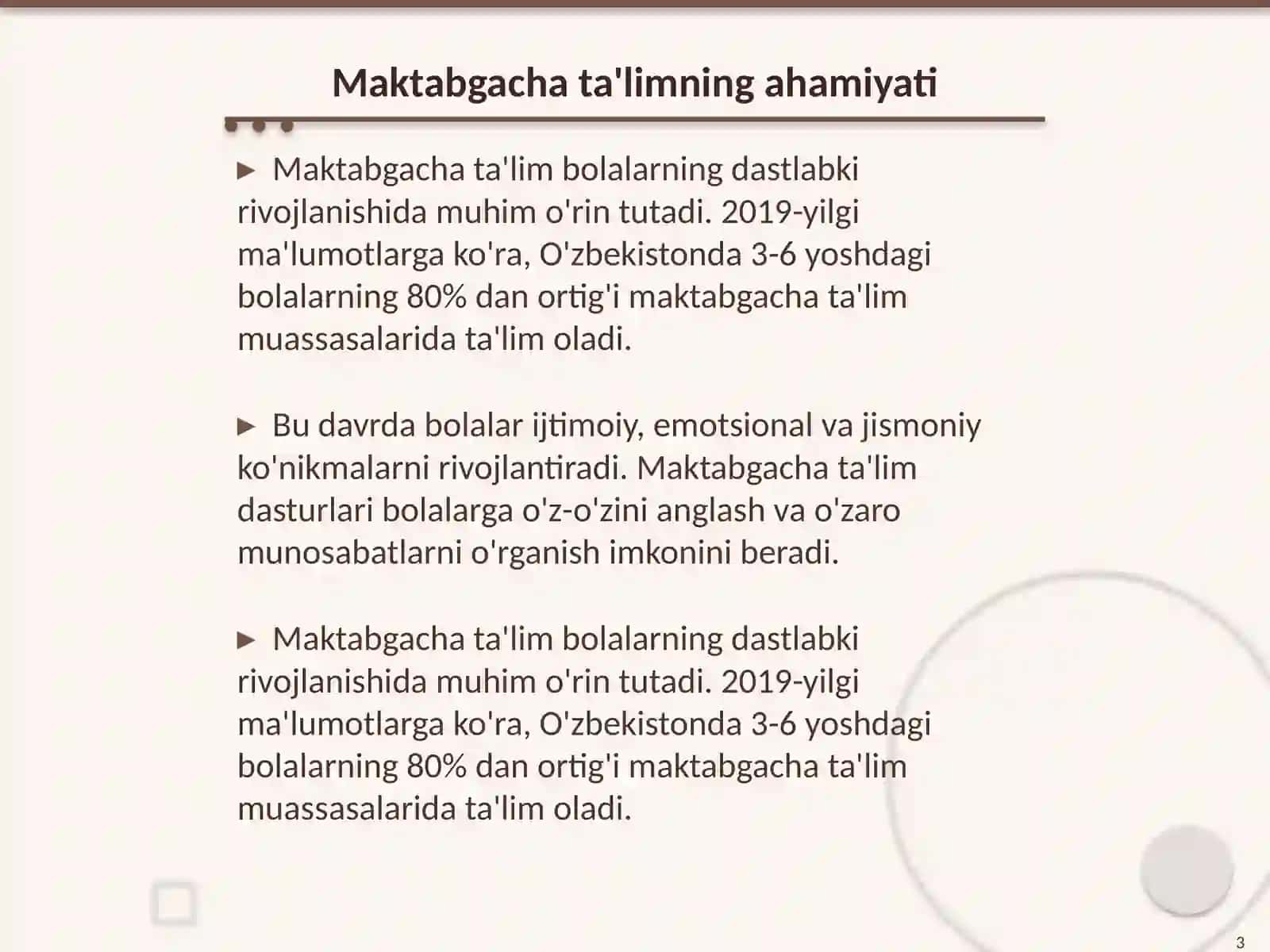Maktabgacha yoshdagi bolalarni maktab ta'lmiga jismoniy jihatdan tayorlash 3