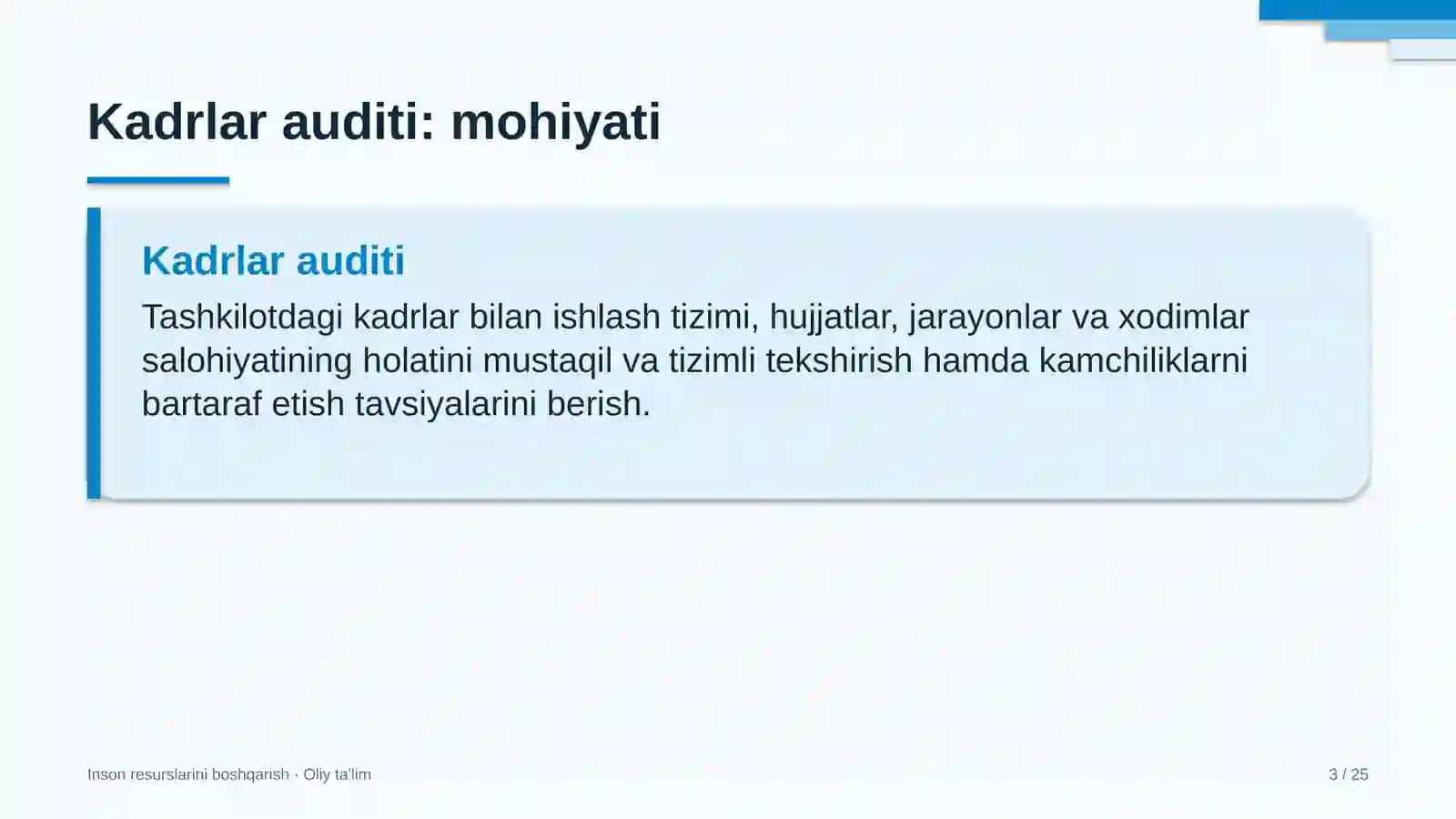 Yuqori tezlikdagi temir yo'l qatnovida kadrlar auditi 3