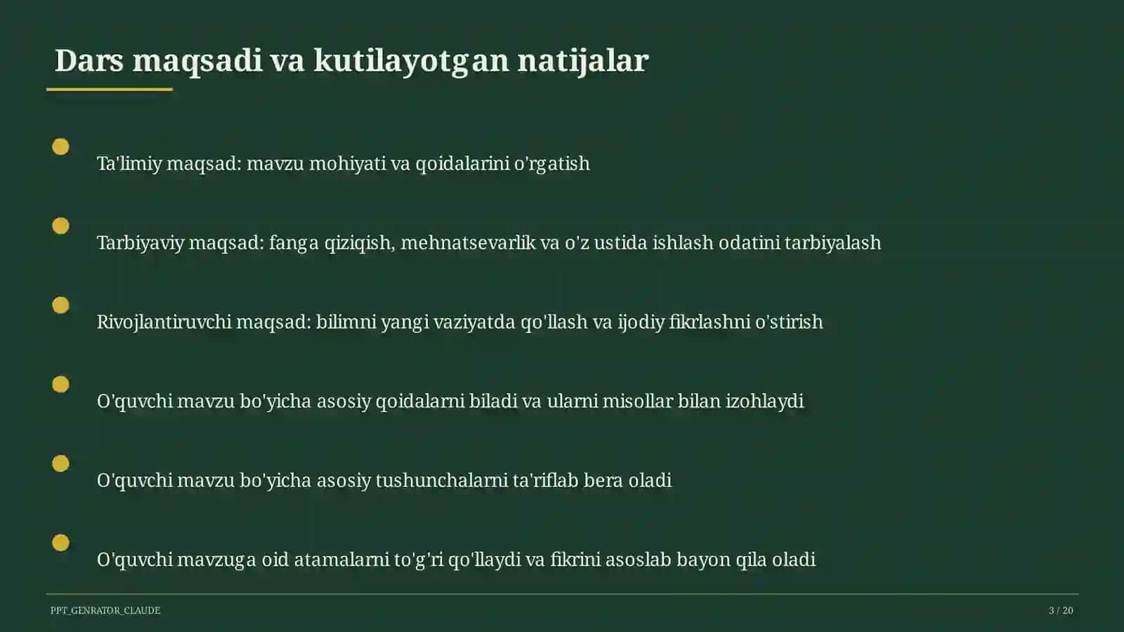 Blum taksonomiyasi va o'quv maqsadlari 3