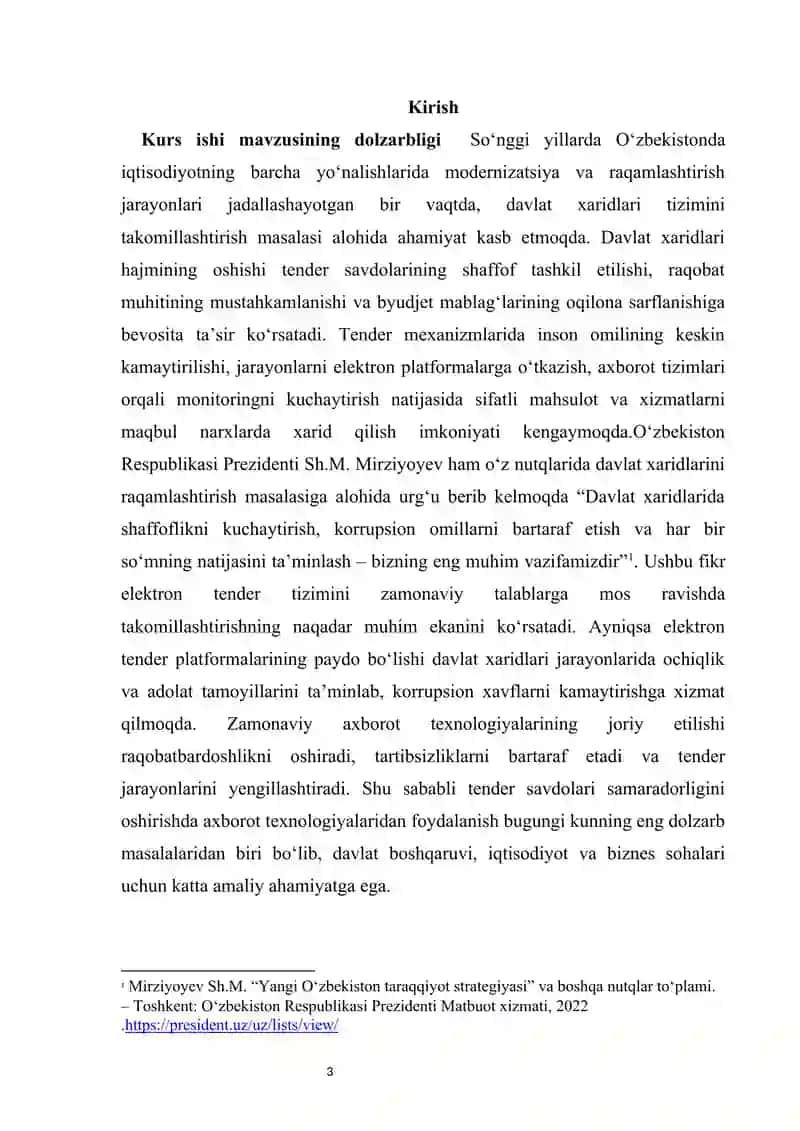 Tender savdolari samaradorligini oshirishda axborot texnologiyalarini joriy etish 3