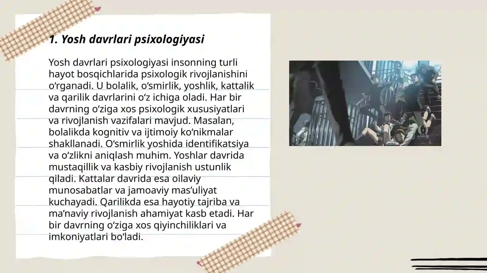 Yosh va pedagogik psixologiya fanining predmeti, tadqiqot metodlari, fanining asosiy sohalari 3