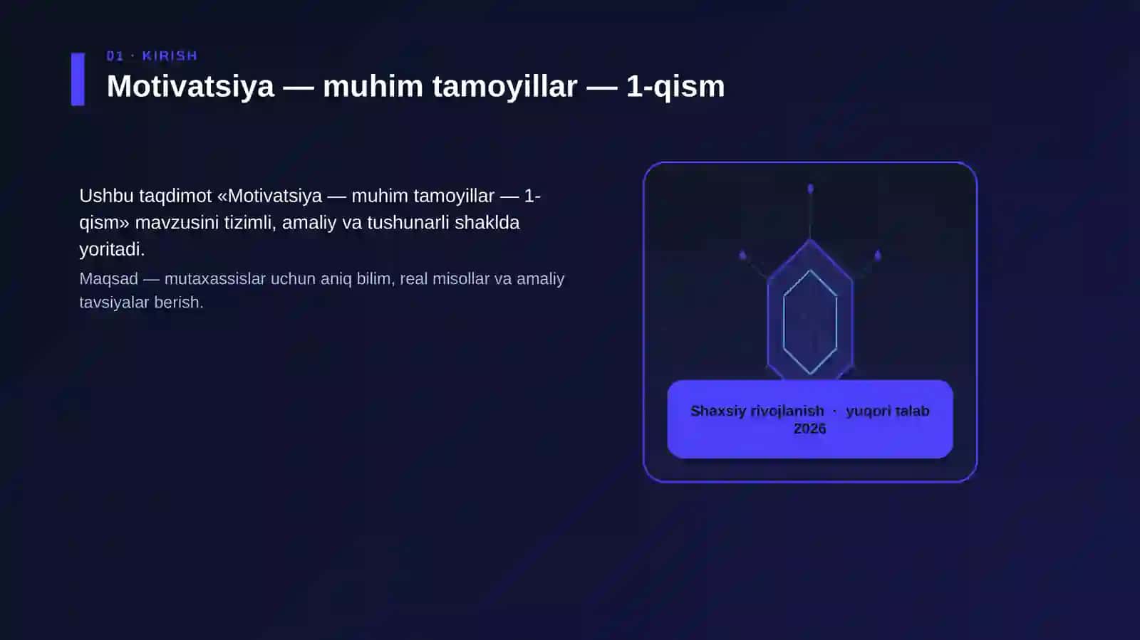 Motivatsiya — muhim tamoyillar — 1-qism 3