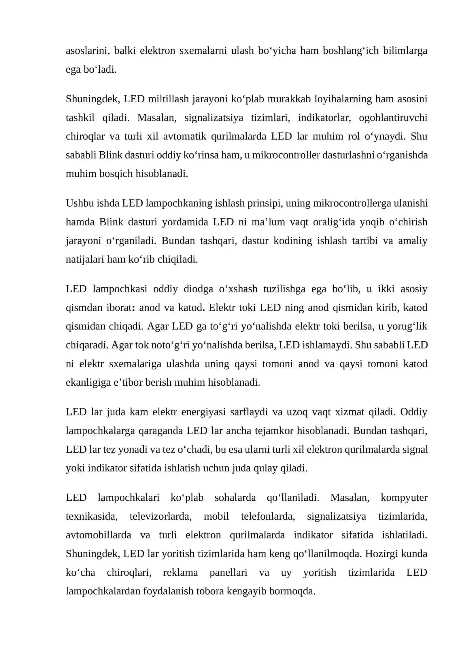 LED miltillashi (oddiy Blink) 3
