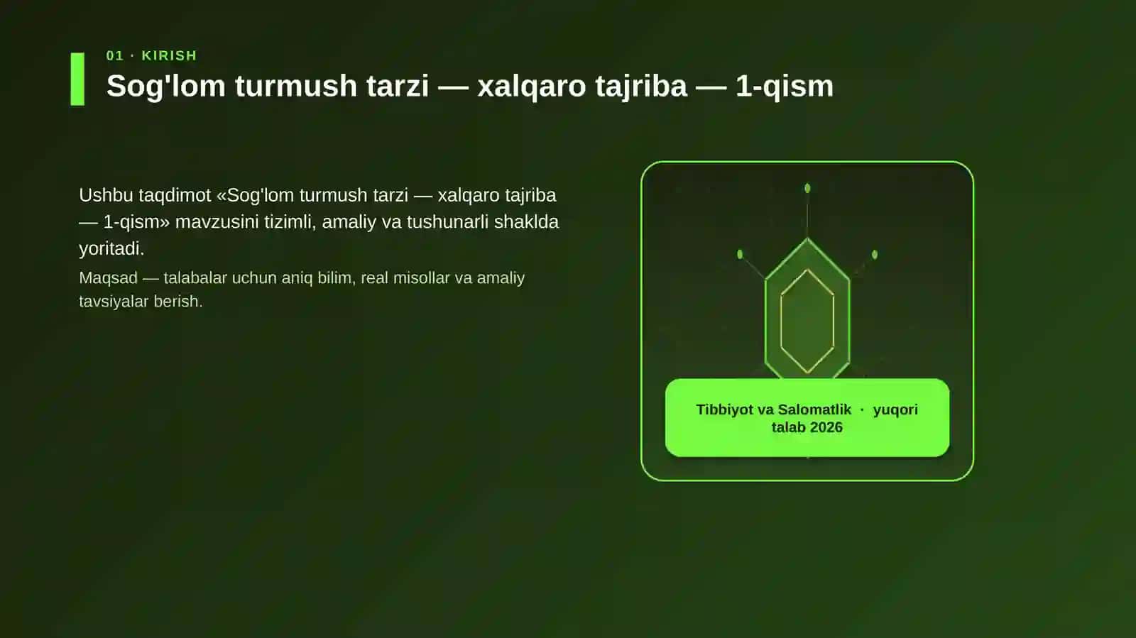 Sog'lom turmush tarzi — xalqaro tajriba — 1-qism 3