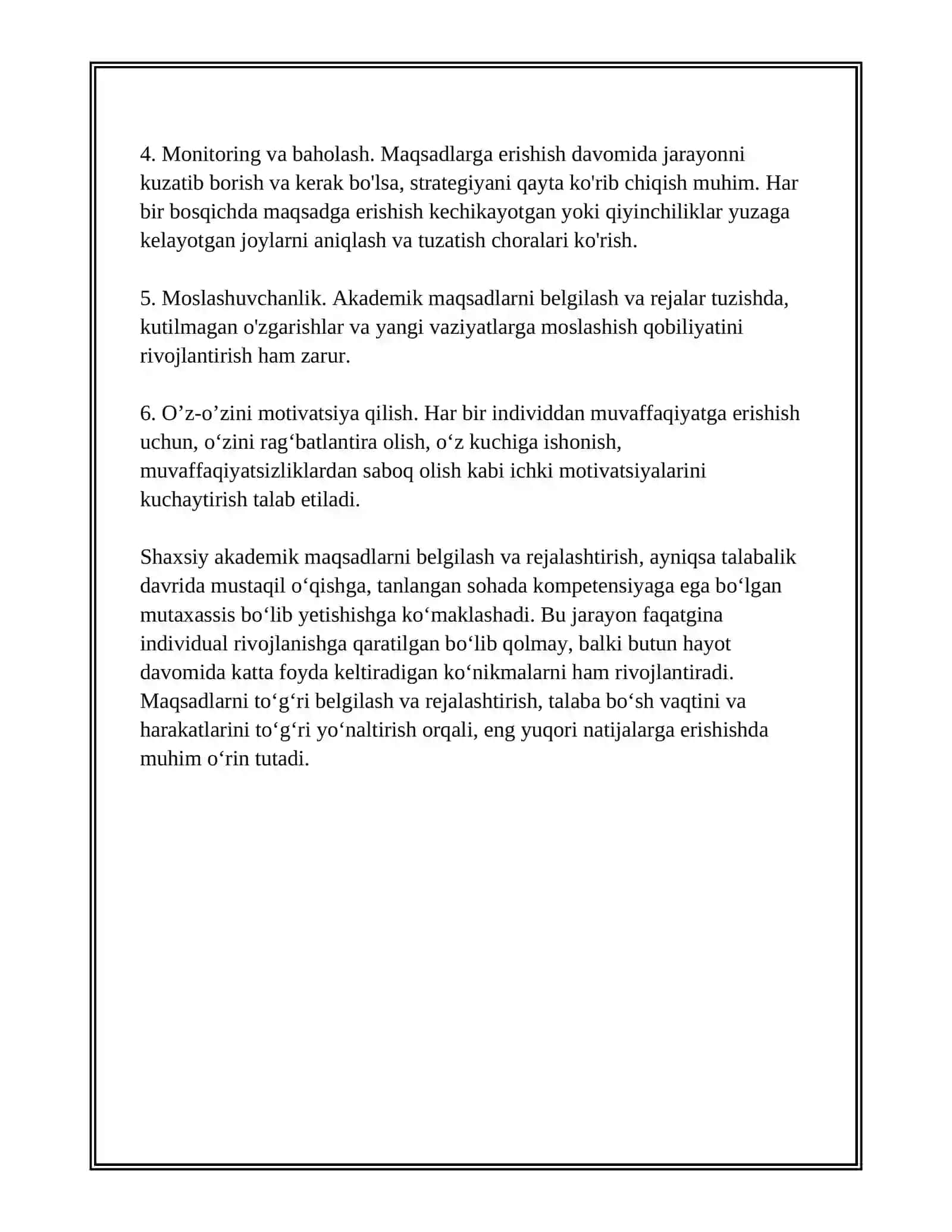 SHAXSIY AKADEMIK FAOLIYAT VA UNI TASHKIL ETISH VOSITALARI 3