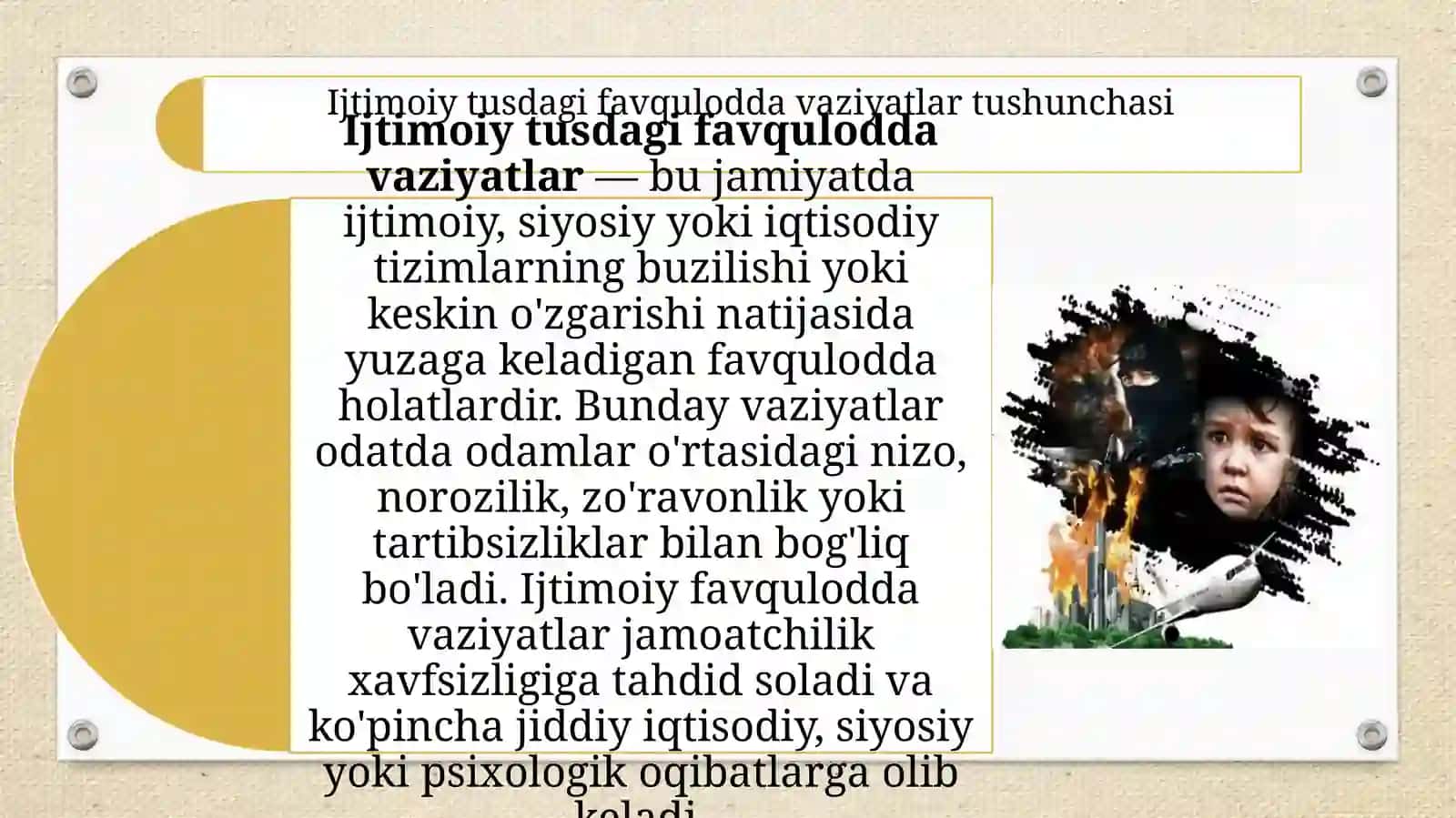 Ijtimoiy tusdagi favqulodda vaziyatlar. Tеrrorizm to’g’risida tushuncha 3