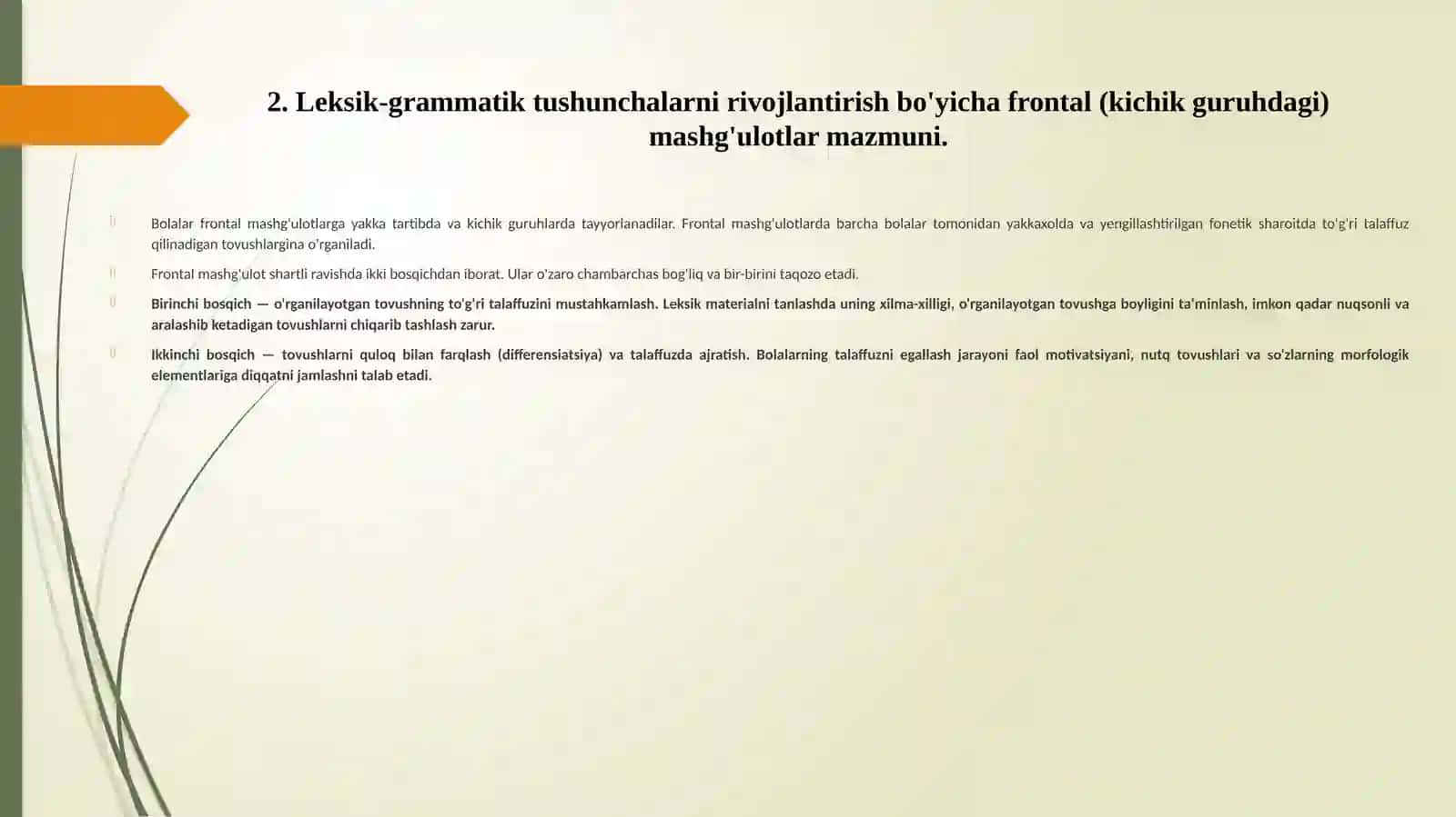 Logopediya va nutq ko'nikmalarini rivojlantirish 3