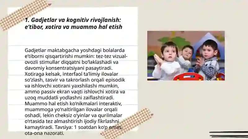 Maktabgacha taʼlim yoshidagi bolalarni tarbiyasida gadjetlarning roli 3