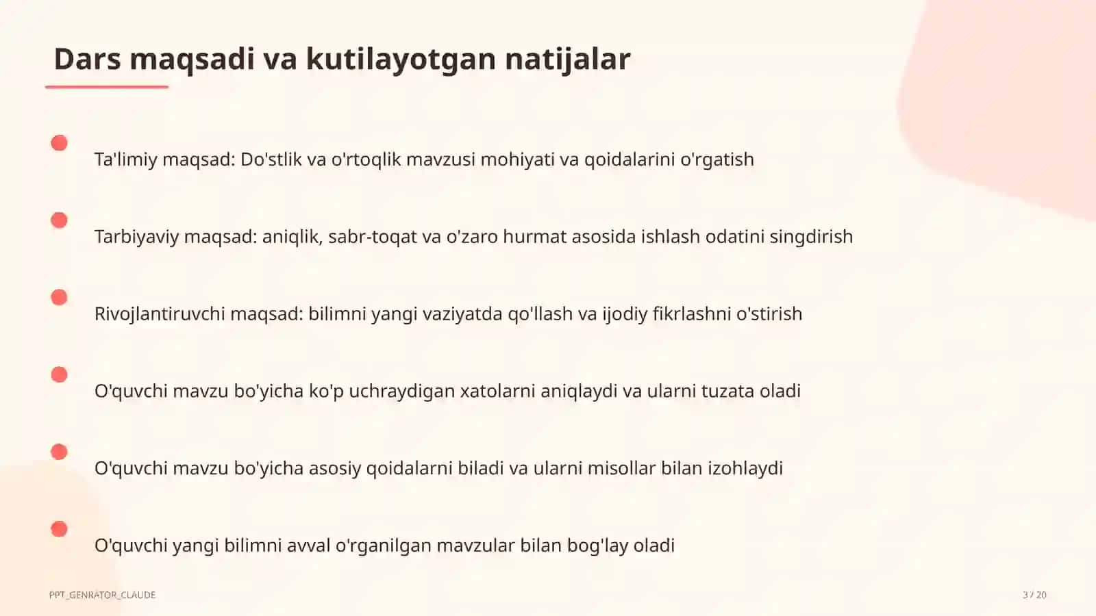 Do'stlik va o'rtoqlik (2-sinf) 3