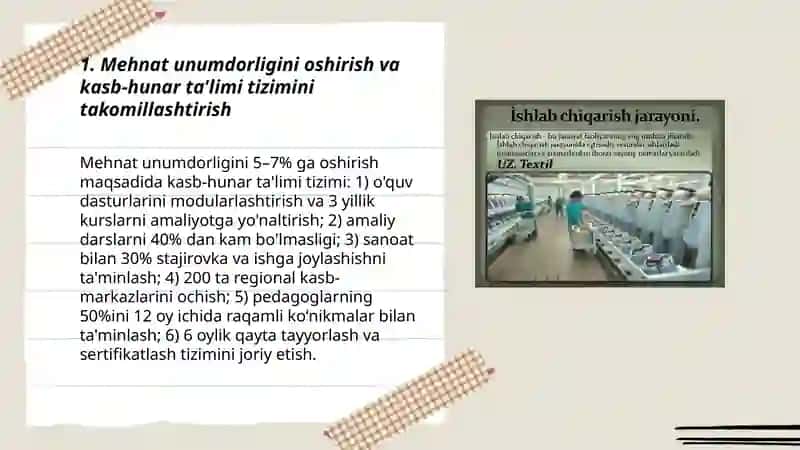O'zbekistonda ishlab chiqarish omillari samaradorligini oshirish yo'llari 3