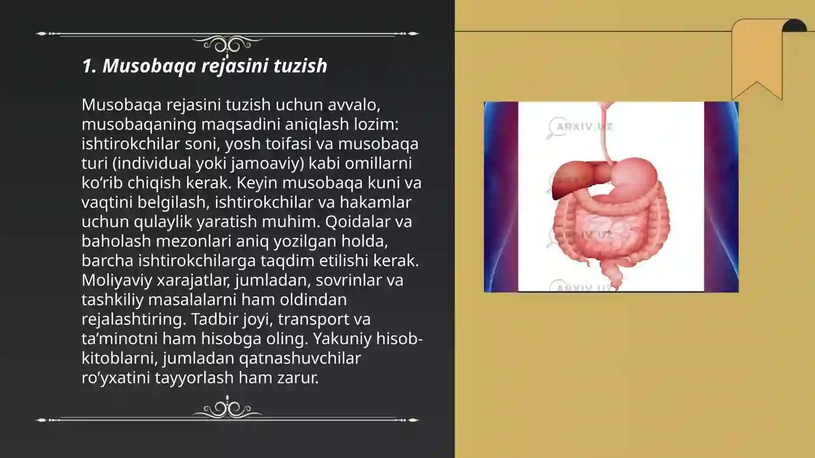 Sport musobaqalarini tashkil qilish va o'tkazish 3