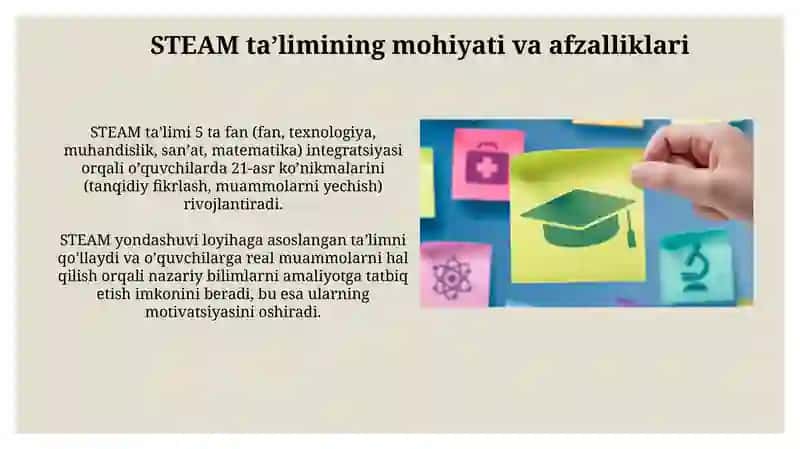 STEAM talim texnologiyasi asosida bolalarda ilmiy texnik va ijodiy qobilyatlarni rivojlantirish 3