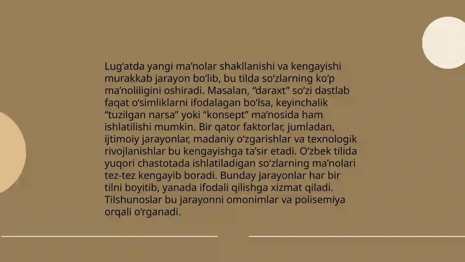 Leksikologiya. Ma'no koʻchish usullari 3