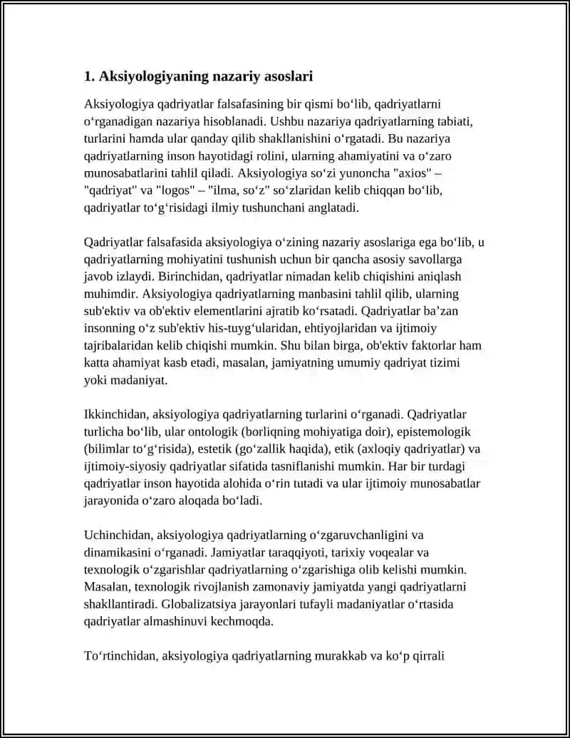 Qadriyatlar Falsafasi Aksiologiya 3