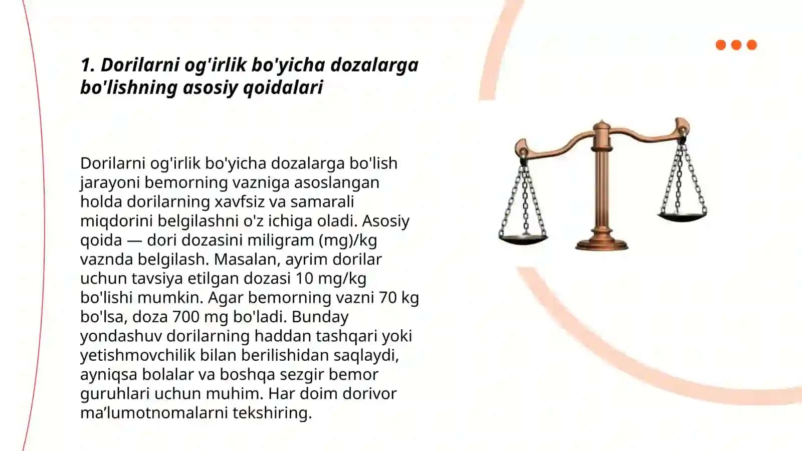 Dorilarni og'irlik bo'yicha dozalarga bo'lish 3