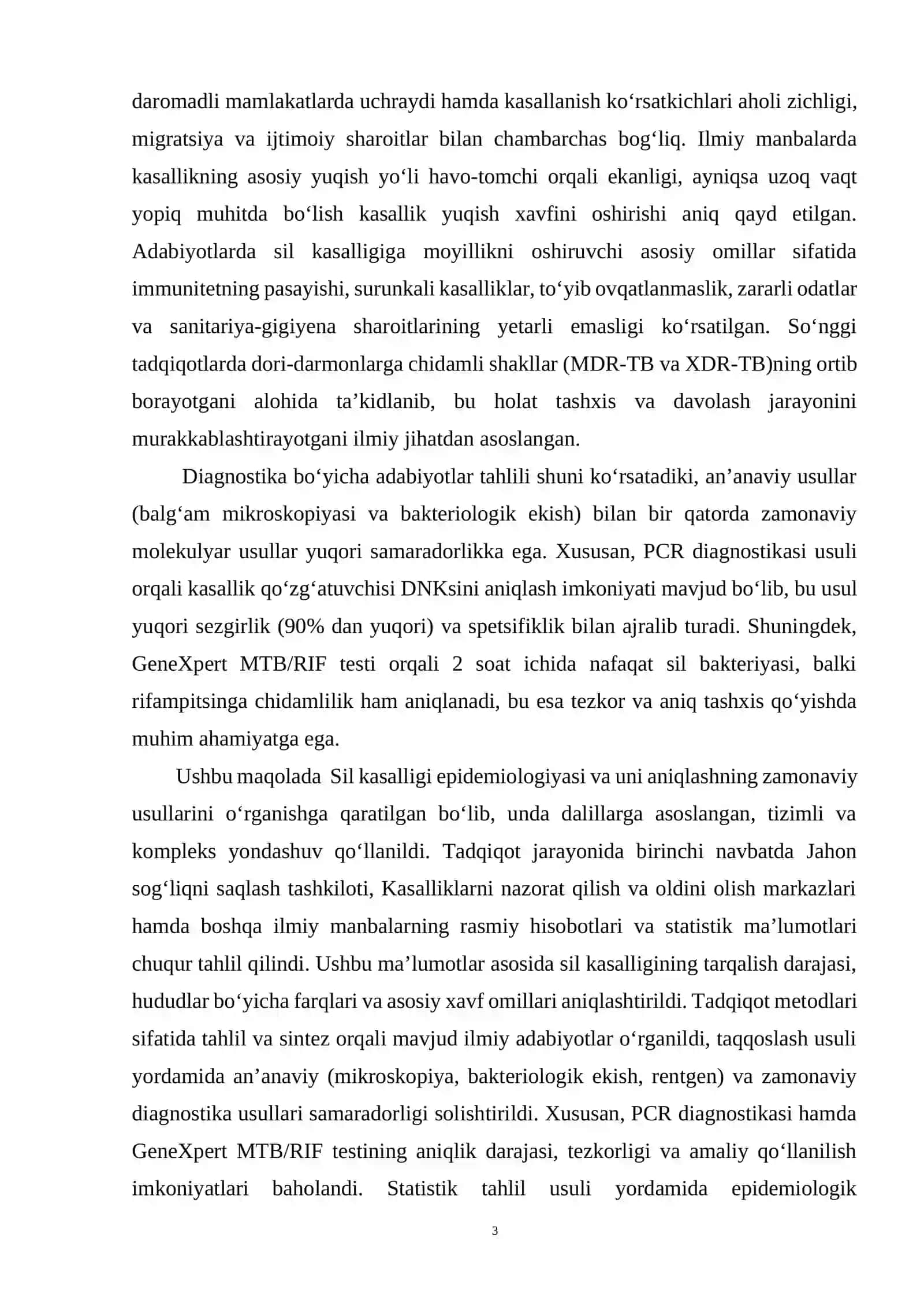 Sil kasalligi epidemiologiyasi va tashxis qoʻyish 3