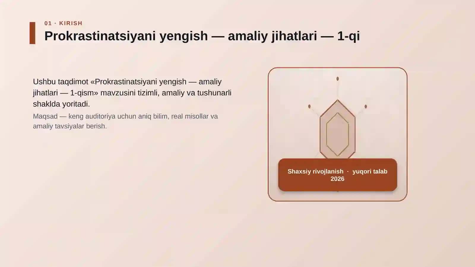 Prokrastinatsiyani yengish — amaliy jihatlari — 1-qism 3